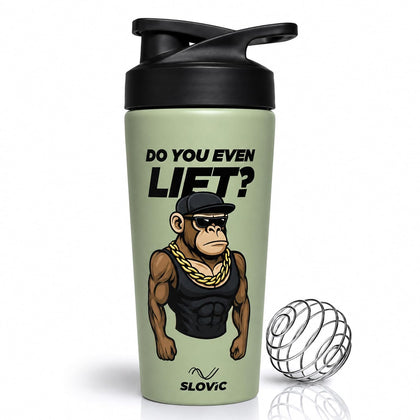 Stainless Steel Shaker  [750 ML] - Ape Printed Gym Shaker Bottle - Protein Shaker for Gym, Workout & Sports - Multicolour