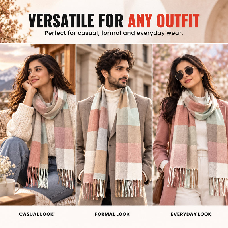 Cozy Scarf for Women & Men - Beige