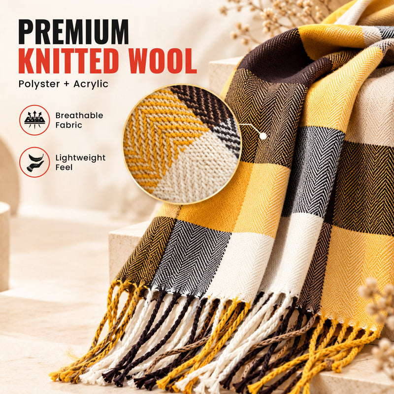 Cozy Scarf for Women & Men -Yellow