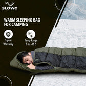 Slovic Sleeping Bag 0 to -10°C Lightweight Waterproof Winter Sleeping Bag