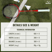Badminton Racket for Men & Women - Pack of 2 - Aluminium Racket