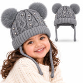 CozyPearl Kids Winter Cap – Grey