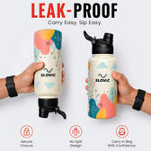 Insulated Water Bottle - 1 Litre - Up to 24 Hrs Hot & 12 Hrs Cold - Meadow Design
