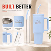 1.2L Stainless Steel Tumbler with Straw