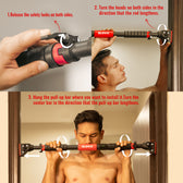 Slovic Guide Step-by-step guide on how to use a pull-up bar with text instructions.