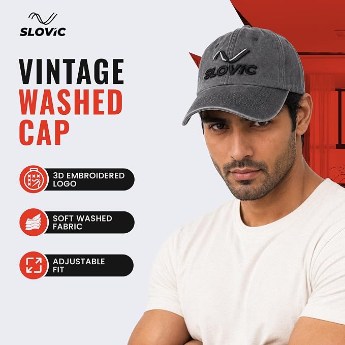 Canvas Baseball Cap for Men & Women | Adjustable Sports Cap | Grey