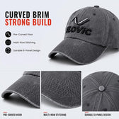 Canvas Baseball Cap for Men & Women | Adjustable Sports Cap | Grey
