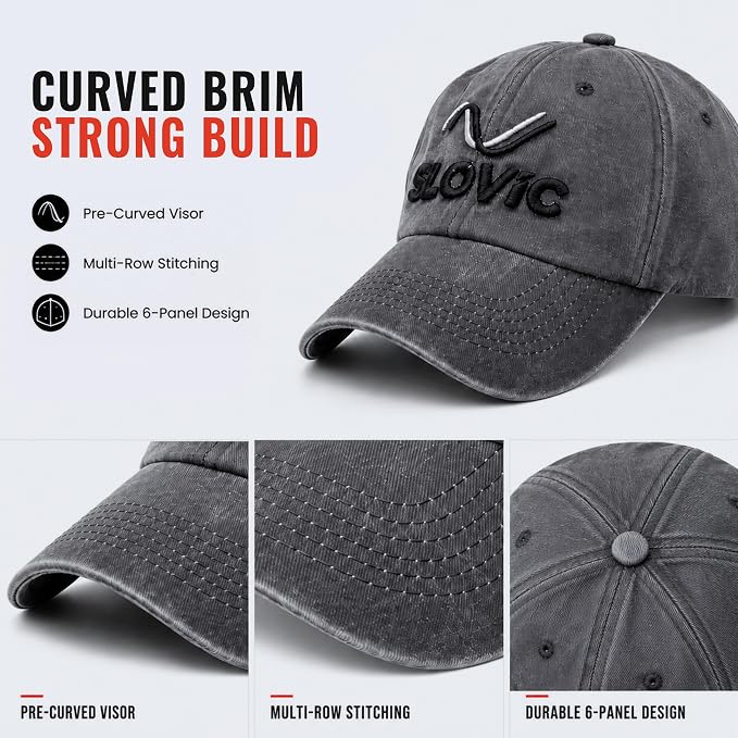 Canvas Baseball Cap for Men & Women | Adjustable Sports Cap | Grey