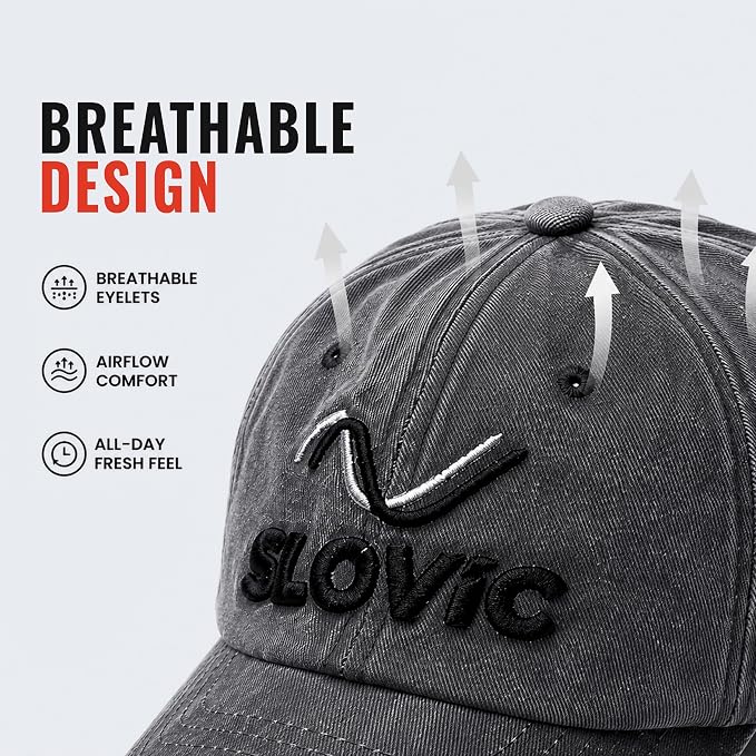Canvas Baseball Cap for Men & Women | Adjustable Sports Cap | Grey