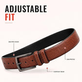 Belt for Men | Adjustable PU Leather Belt | Tan