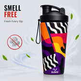 750 ml Stainless Steel Shaker Bottle | 4D Printed | Leakproof Gym Shaker