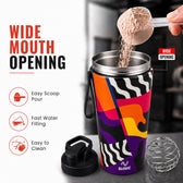 750 ml Stainless Steel Shaker Bottle | 4D Printed | Leakproof Gym Shaker
