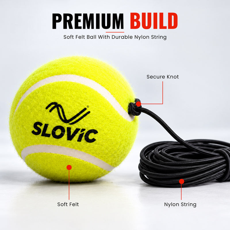 String Tennis Ball with 3m Elastic Cord – Green