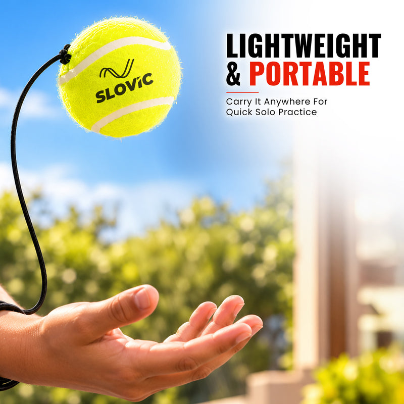 String Tennis Ball with 3m Elastic Cord – Green