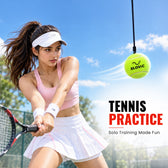 String Tennis Ball with 3m Elastic Cord – Green
