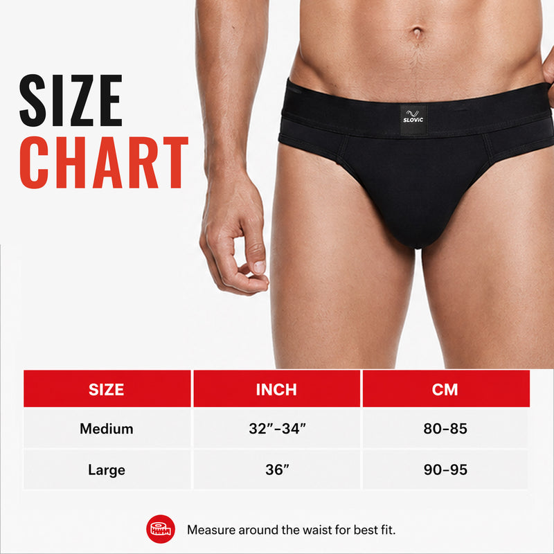 Gym Supporter for Men -Comfortable Sports Supporter -Black - Size M & L