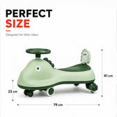 Kid Cruise Swing Car - Green - Ride-On Wiggle Car for Kids - Indoor & Outdoor Toy
