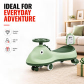 Kid Cruise Swing Car - Green - Ride-On Wiggle Car for Kids - Indoor & Outdoor Toy