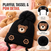TeddyWarm Kids Winter Cap – Black