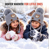 TeddyWarm Kids Winter Cap – Grey