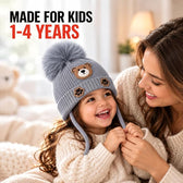 TeddyWarm Kids Winter Cap – Grey