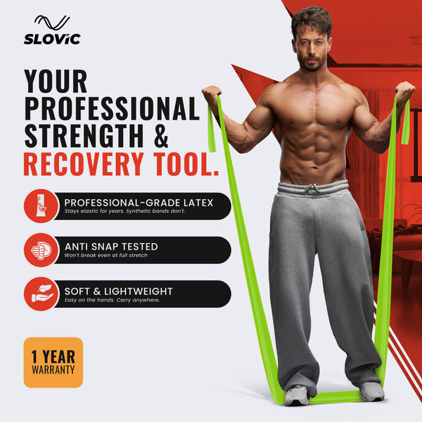 Light Resistance Thera Band | Comfortable Latex Band for Rehab, Toning & Beginner Workouts