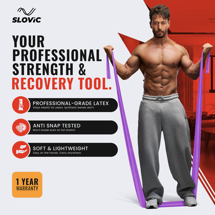 Medium Resistance Thera Band | Comfortable Latex Band for Rehab, Toning & Beginner Workouts