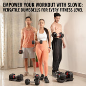 Three person doing exercise with Slovic dummbbels