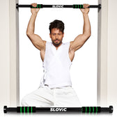 Tiger Shroff  exercising using a SLOVIC pull-up bar indoors.