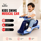 Wave Swing Car with Light - Blue - Ride-On Wiggle Car for Kids - Indoor & Outdoor Toy