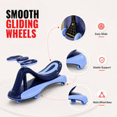 Wave Swing Car with Light - Blue - Ride-On Wiggle Car for Kids - Indoor & Outdoor Toy