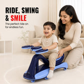 Wave Swing Car with Light - Blue - Ride-On Wiggle Car for Kids - Indoor & Outdoor Toy