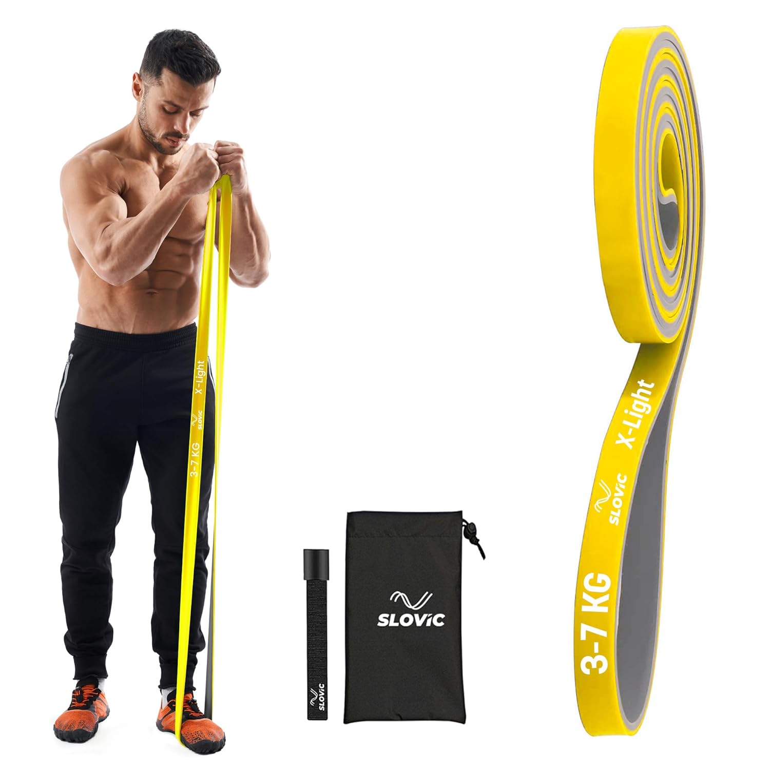 SLOVIC Resistance Band 3-7 Kg (Yellow & Grey)