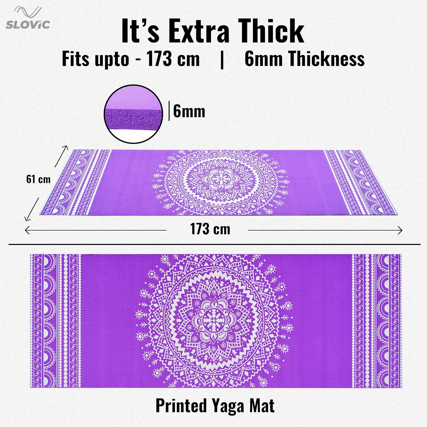Slovic Yoga Mats For Women (Purple)