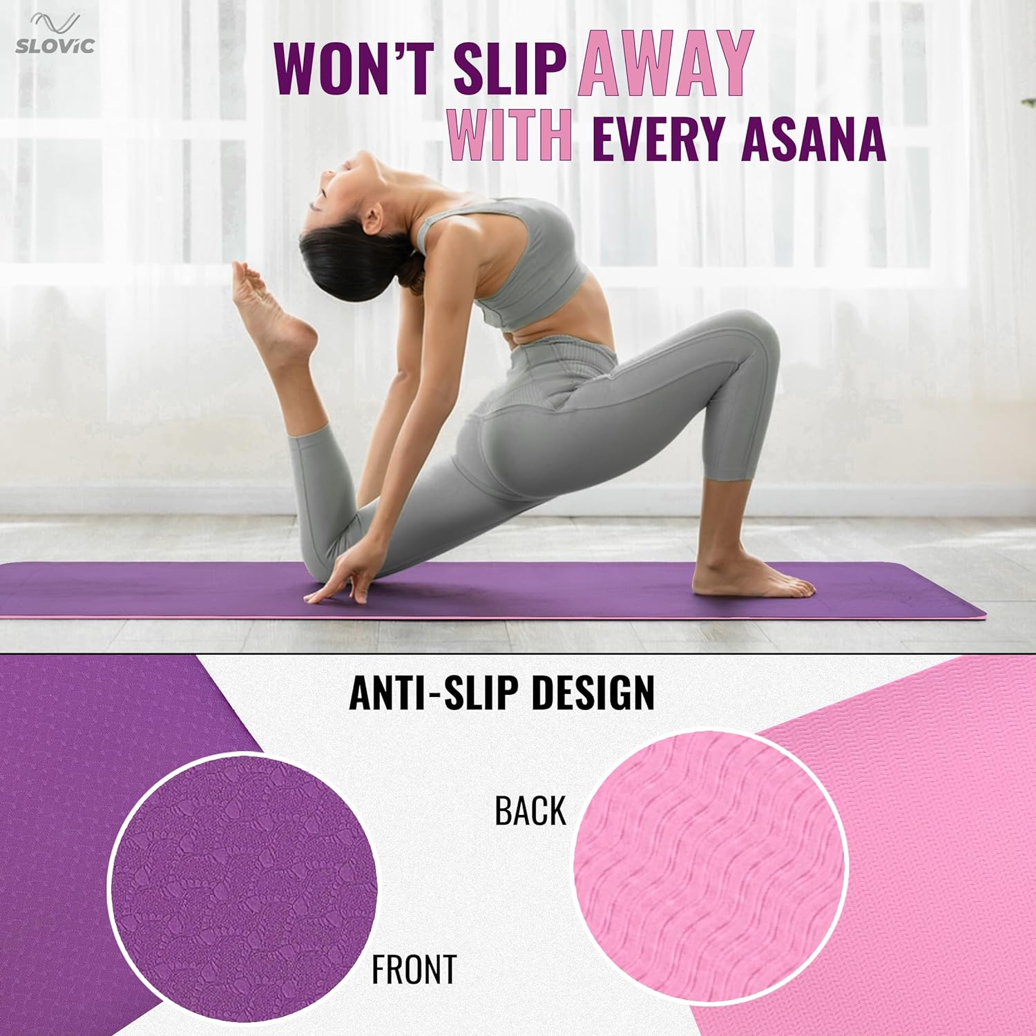 Slovic Yoga Mats For Women (TPE 6mm)