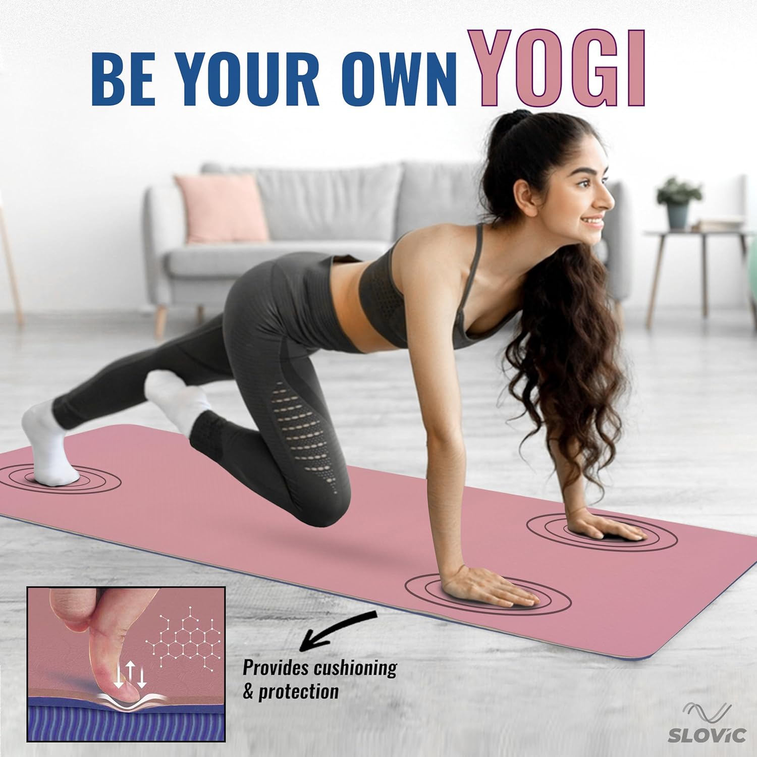 Slovic Yoga Mats For Women (6mm TPE)