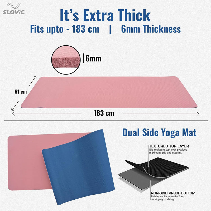 Yoga Mats For Women (6mm TPE)