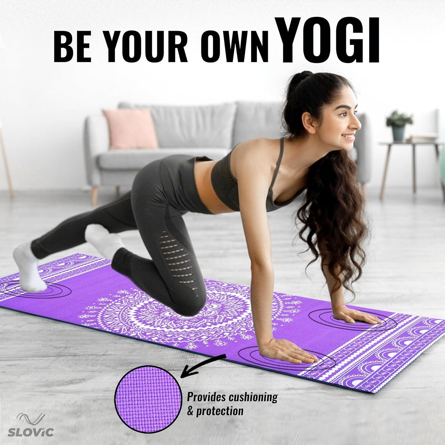 Slovic Yoga Mats For Women (Purple)