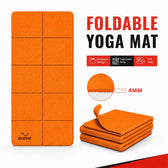4 MM-TPE Foldable Yoga Mat for Men & Women - Orange