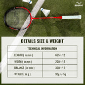 Aluminium Badminton Racket- Red