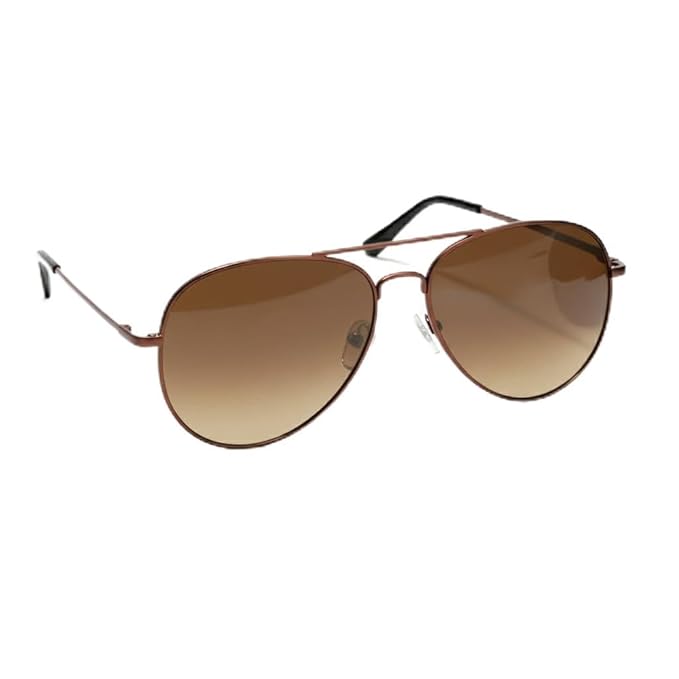 Slovic Brown Aviators Sunglasses with UV400 Protection Lenses for Men & Women