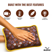 Rechargeable Electric Hot Water Bag for Pain Relief– Brown Floral