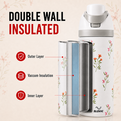 Slovic Insulated Petal Mist Bottle  UV Print - 650ml