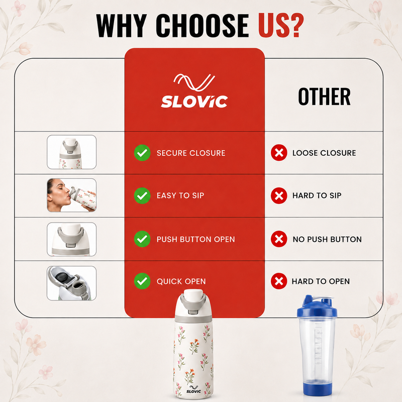 Slovic Insulated Petal Mist Bottle  UV Print - 650ml