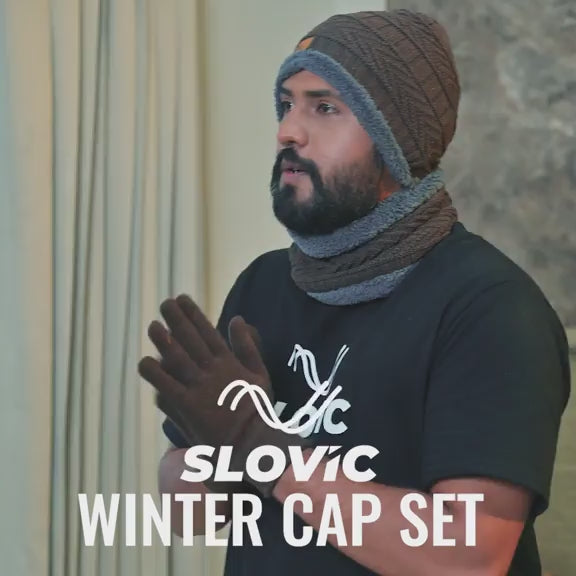 Winter Cap Set  - Brown