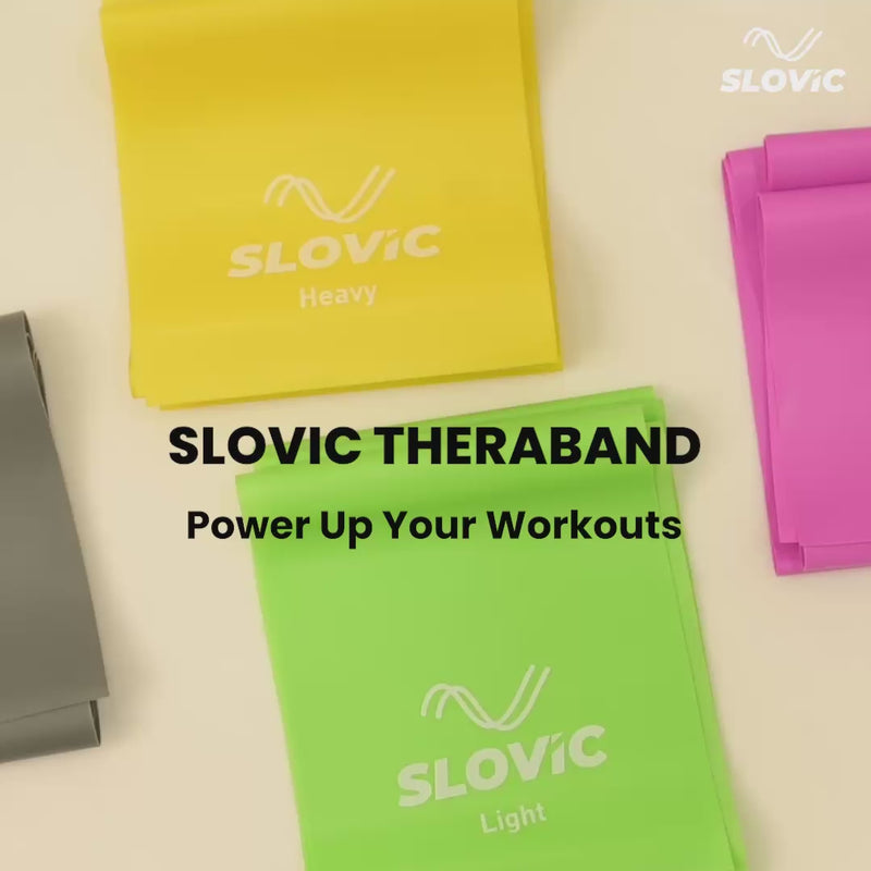 Medium Resistance Thera Band - Comfortable Latex Band for Rehab, Toning & Beginner Workouts