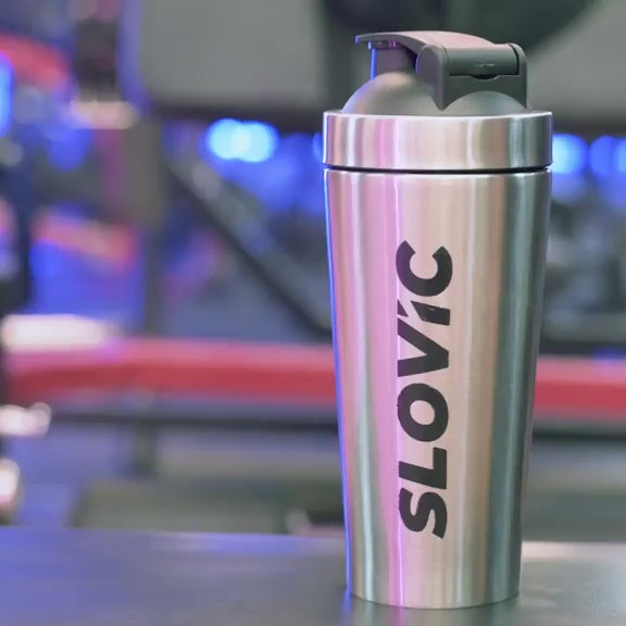 Silver Steel Protein Shaker - 750 ml