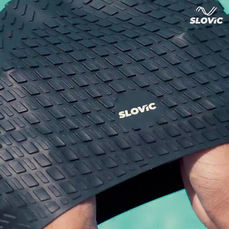 Swimming Cap for Men – Silicone, Anti‑Skid, Tear‑Resistant, Free Size (Black Embossed)