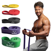 Set Of 5 - Resistance Bands – Yellow, Red, Black, Purple, Green.