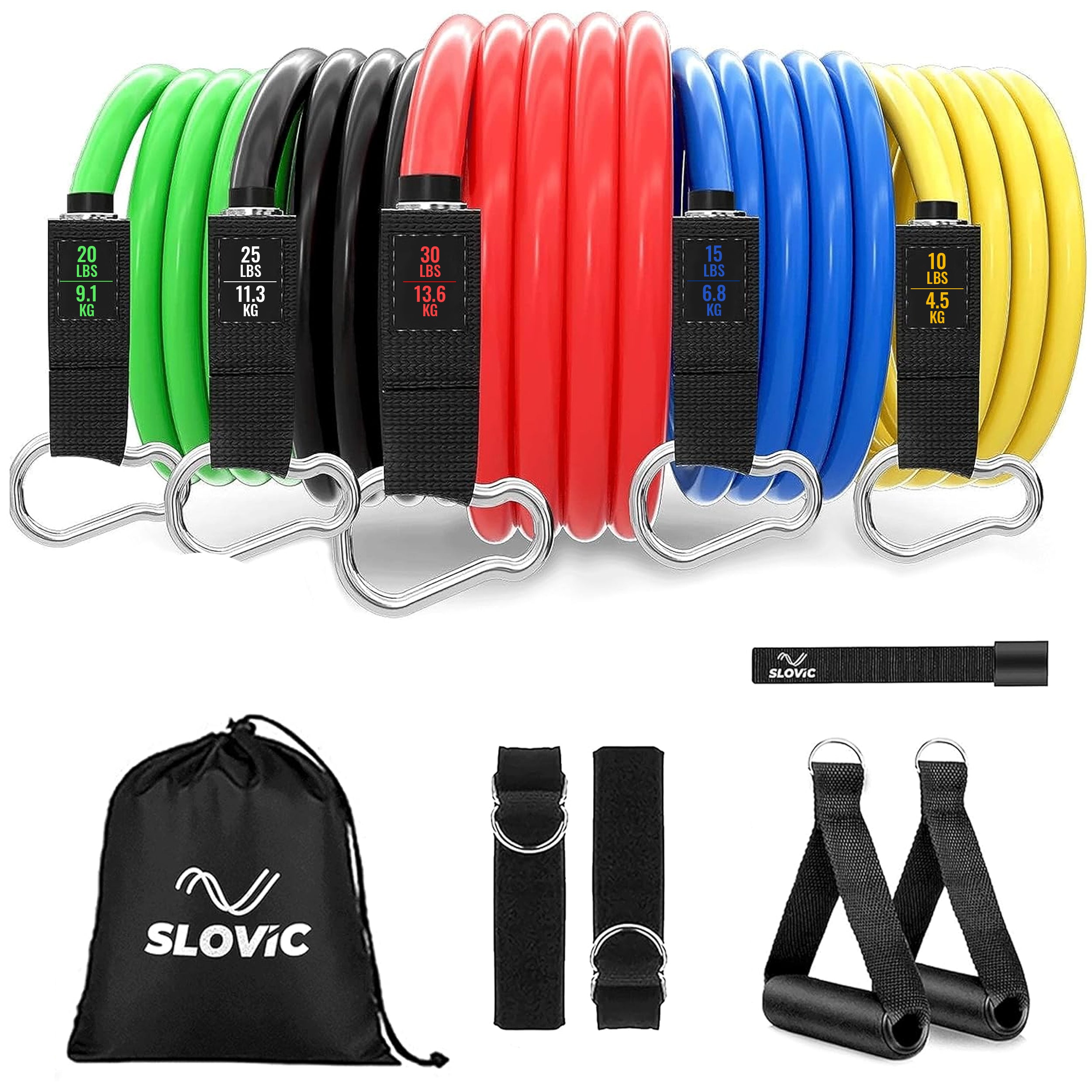 Exercise Resistance Tube- Set of 5
